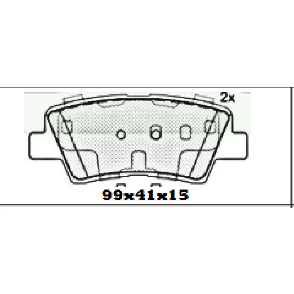 PASTILLAS DE FRENO TRASERAS HYUNDAI / KIA ( ITAL: 1117 / 1559 ) - BBP